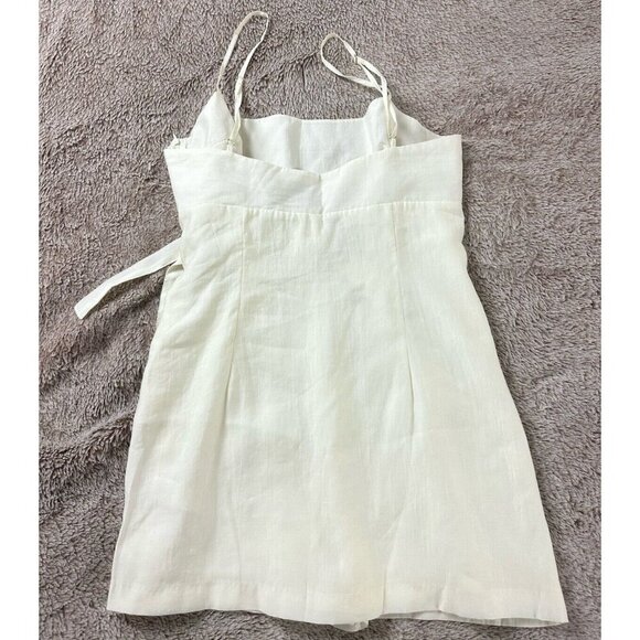 ZARA Women’s LINEN BLEND CUT OUT JUMPSUIT DRESS Size M New - Picture 15 of 15